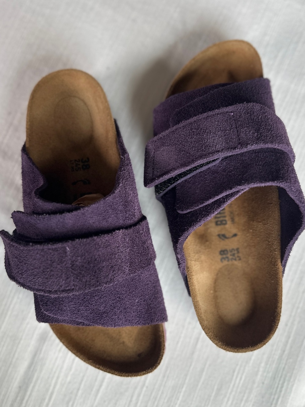 Birkenstock Kyoto Suede Slide Sandals Wine Purple | 38 (US 7-7.5)